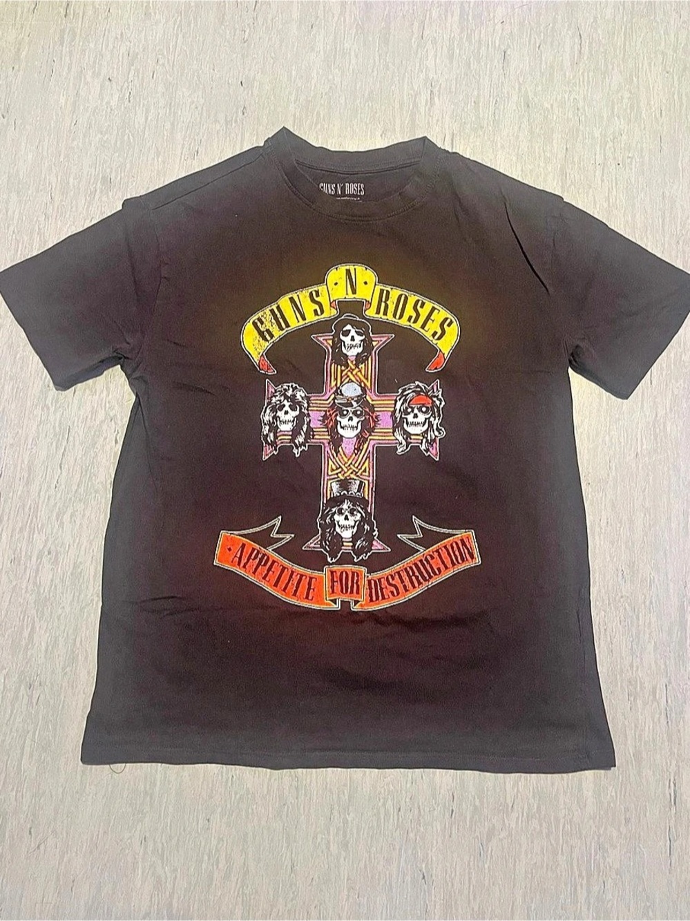 Guns N' Roses Appetite for Destruction Graphic Band Tee in Black Like New